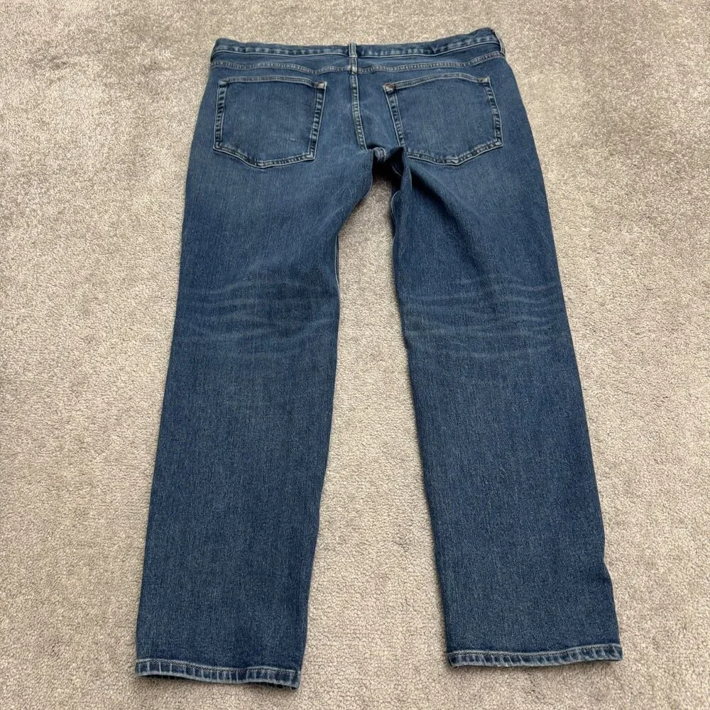 Everlane Uniform Slim Fit Denim Jeans Mens 38x30 Medium Wash Organic Cotton